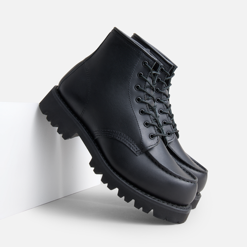 6-Inch Porter Moc Toe Women's Boots 3497 - Black Boundary