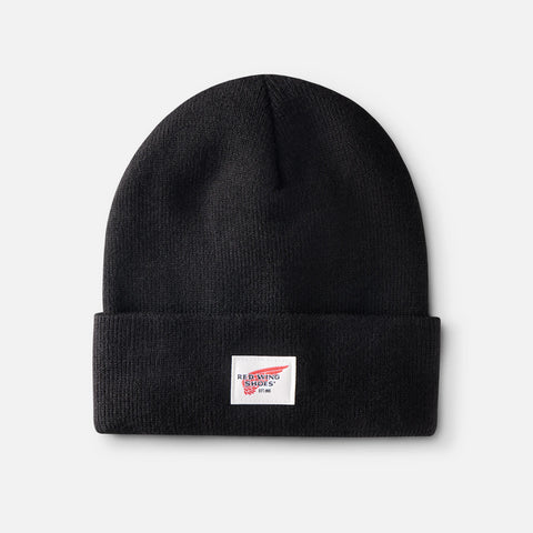 Logo Knit Beanie Hat - Black #97456